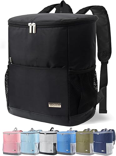Mochila térmica aislada para exteriores, mochila a prueba de fugas, 30 latas, impermeable, ligera, para retención de calor y frío de 12 horas,