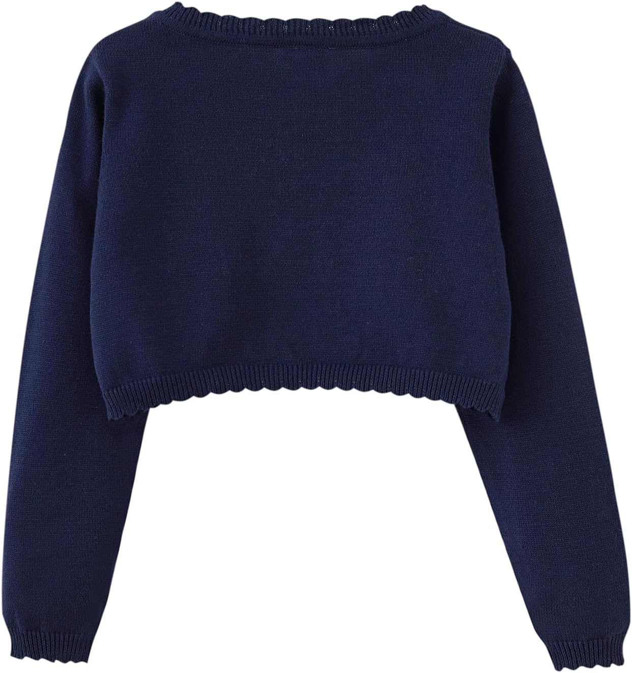 Miipat Toddler Girls Cardigan Long Sleeve Bolero Shrug Kids Knit Sweater Cover Up Button Closure Cropped Tops - Image 6