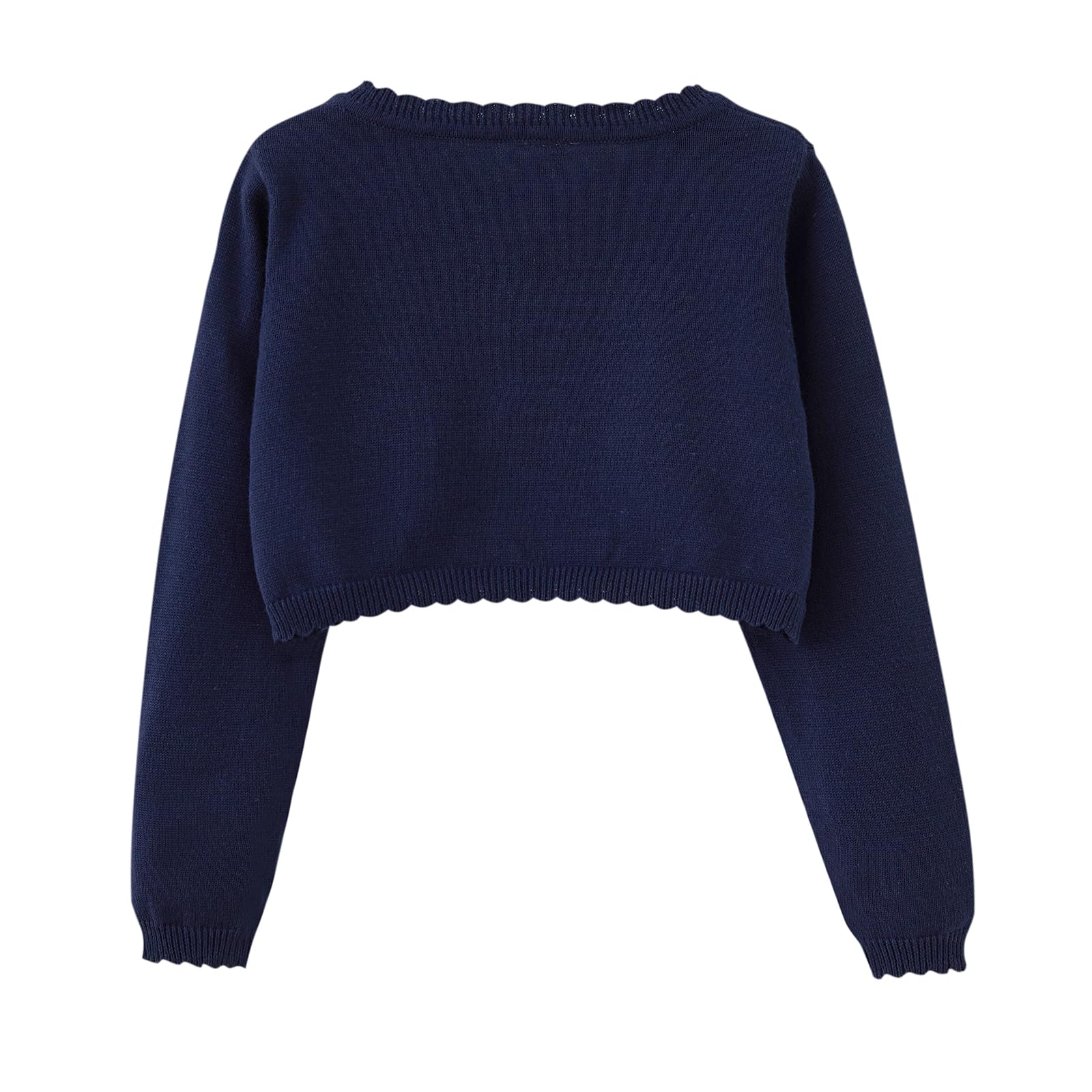 Miipat Fille en Bas Âge Cardigan Tricoté Enfants Pulls Tricotés Cardigan Boléro à Bouton Unique à Manches Longues Col Ras du Cou Manteau en Tricot