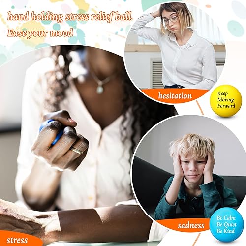 Miniatura 4 de Aoriher 36 bolas motivacionales para el estrés, bolas coloridas para el estrés, citas a granel, juguetes inspiradores divertidos de espuma, regalos