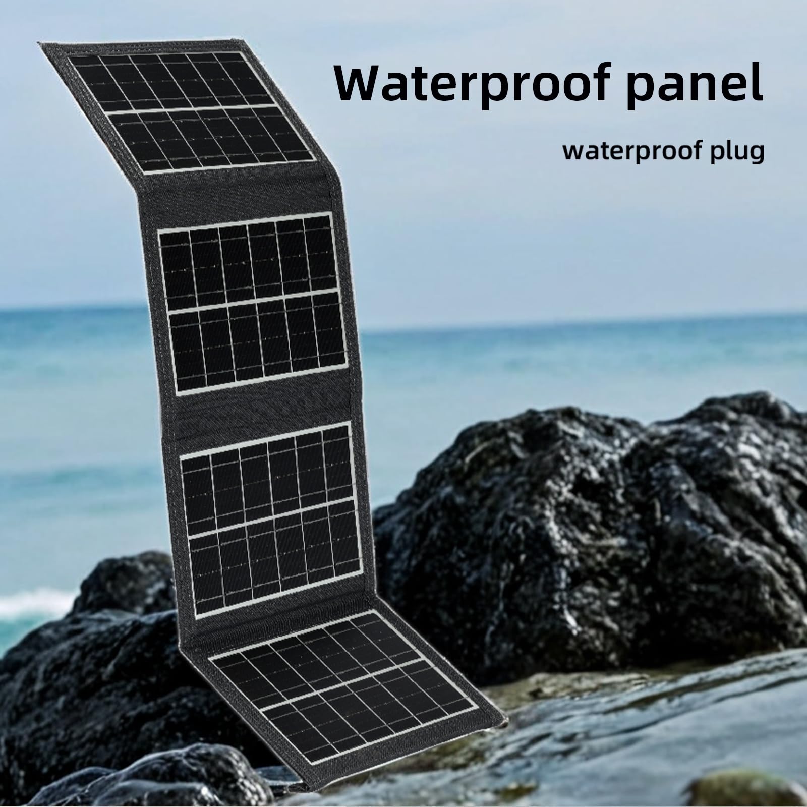 Pannello solare portatile da 30W, caricatore pieghevole per con USB-A, impermeabile IP67, pannello solare monocristallino, per campeggio