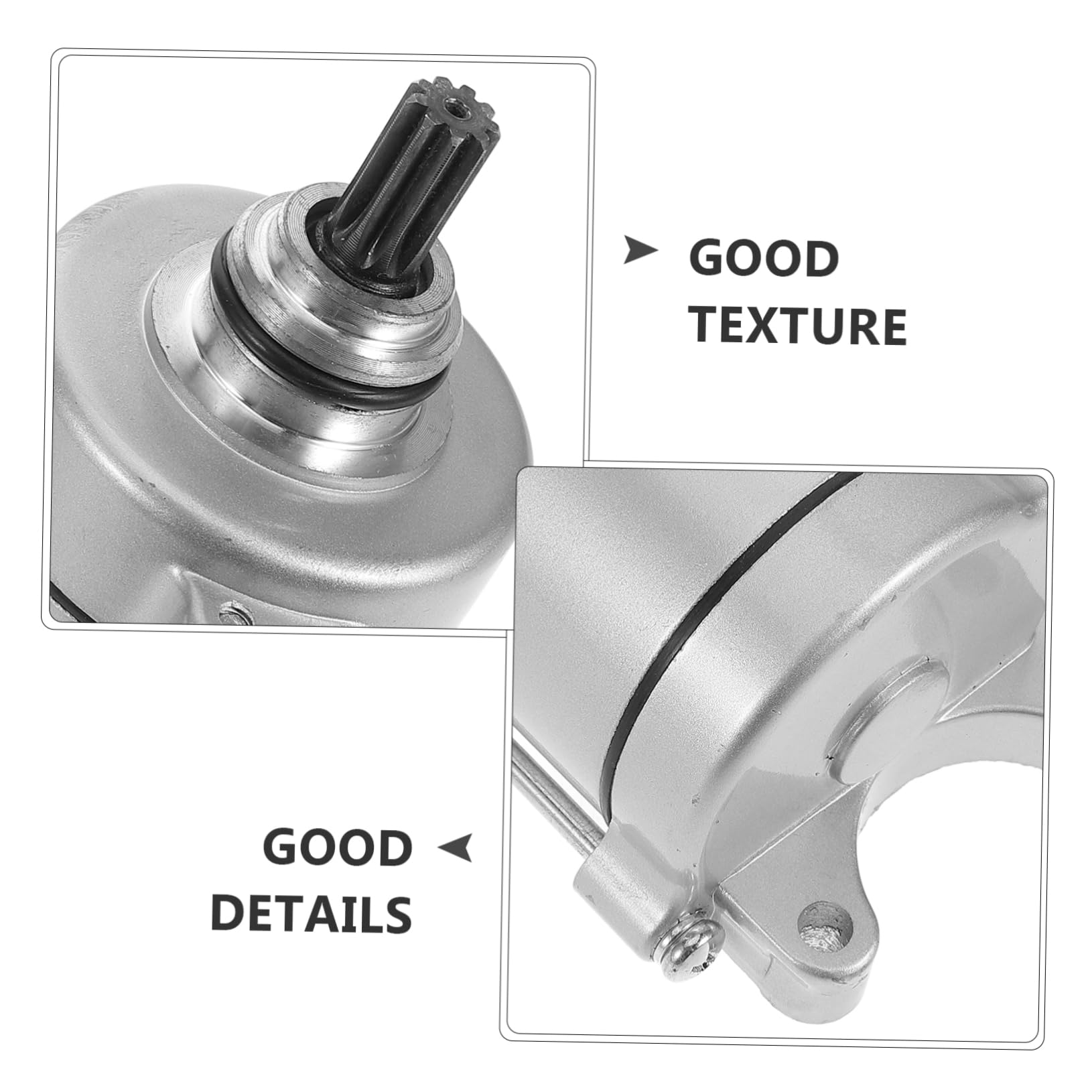 Motor de Arranque de Motocicleta 9 Dientes Metal Plata | Instalación Sencilla, Rendimiento Superior de Arranque, Longitud de Diente 2, 2cm y Distancia entre Orificios 5, 3cm
