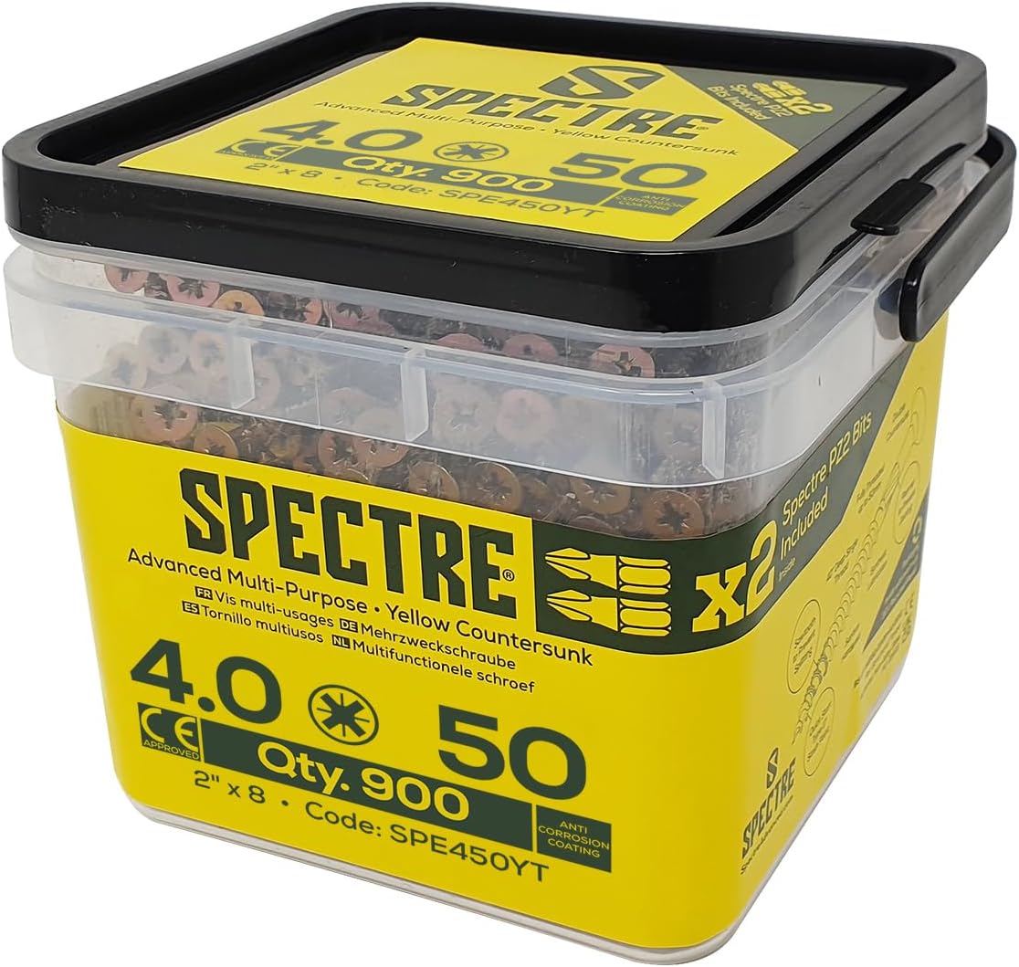 F/FIX Spectre WOODSCREW 4.0X50 Yellow TUB 900