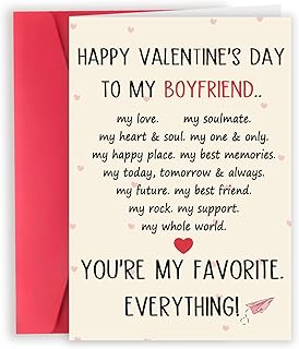Valentines Day Gifts for Boyfriend, Mens Valentines Gifts, Valentines Day Card