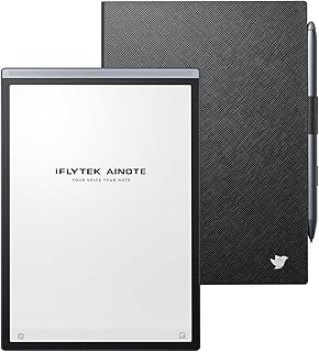 iflytek AINOTE Air 2 Bundle with Black Folio Case, 8.2-inch AI Paper Tablet Writing Tablet, Digital Notebook with Pen, Voice-to-Text Transcription, Multi-Languages Chatgpt Support