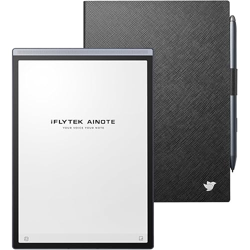 iflytek AINOTE Air 2 Bundle with Black Folio Case, 8.2-inch AI Paper Tablet Writing Tablet, Digital Notebook with Pen, Voice-to-Text Transcription, Multi-Languages Chatgpt Support