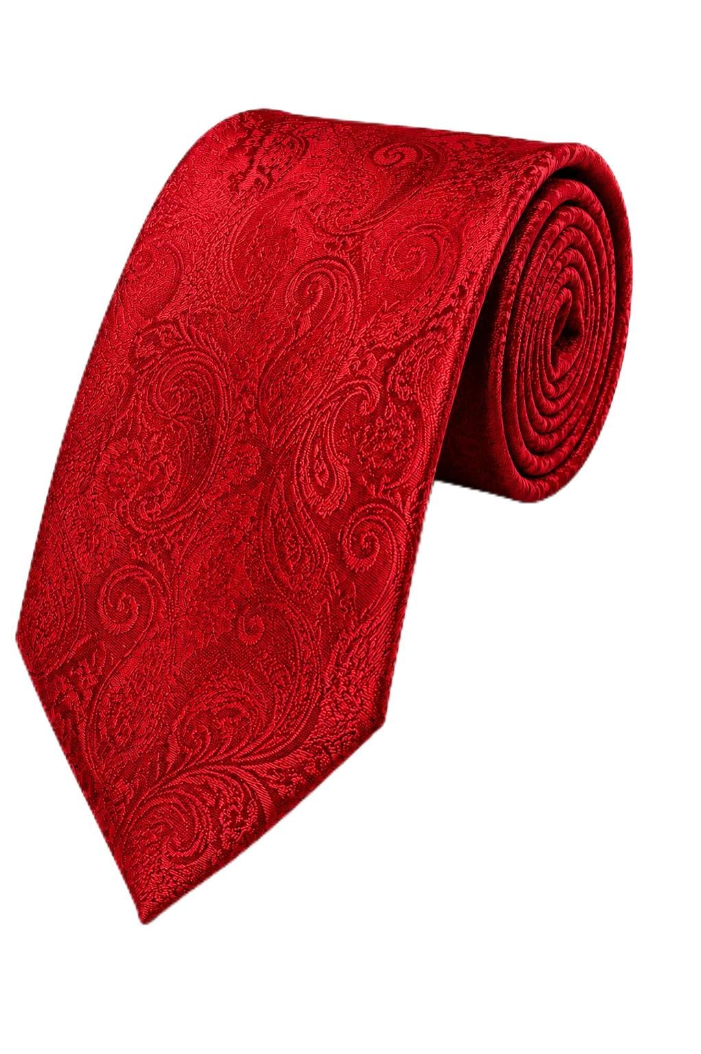 random stripe Men's Royal Blue Paisley Necktie – Premium Silk Feel Woven Jacquard Formal Tie for Weddings, Business Meetings, Parties & Special Occasions-picture-38