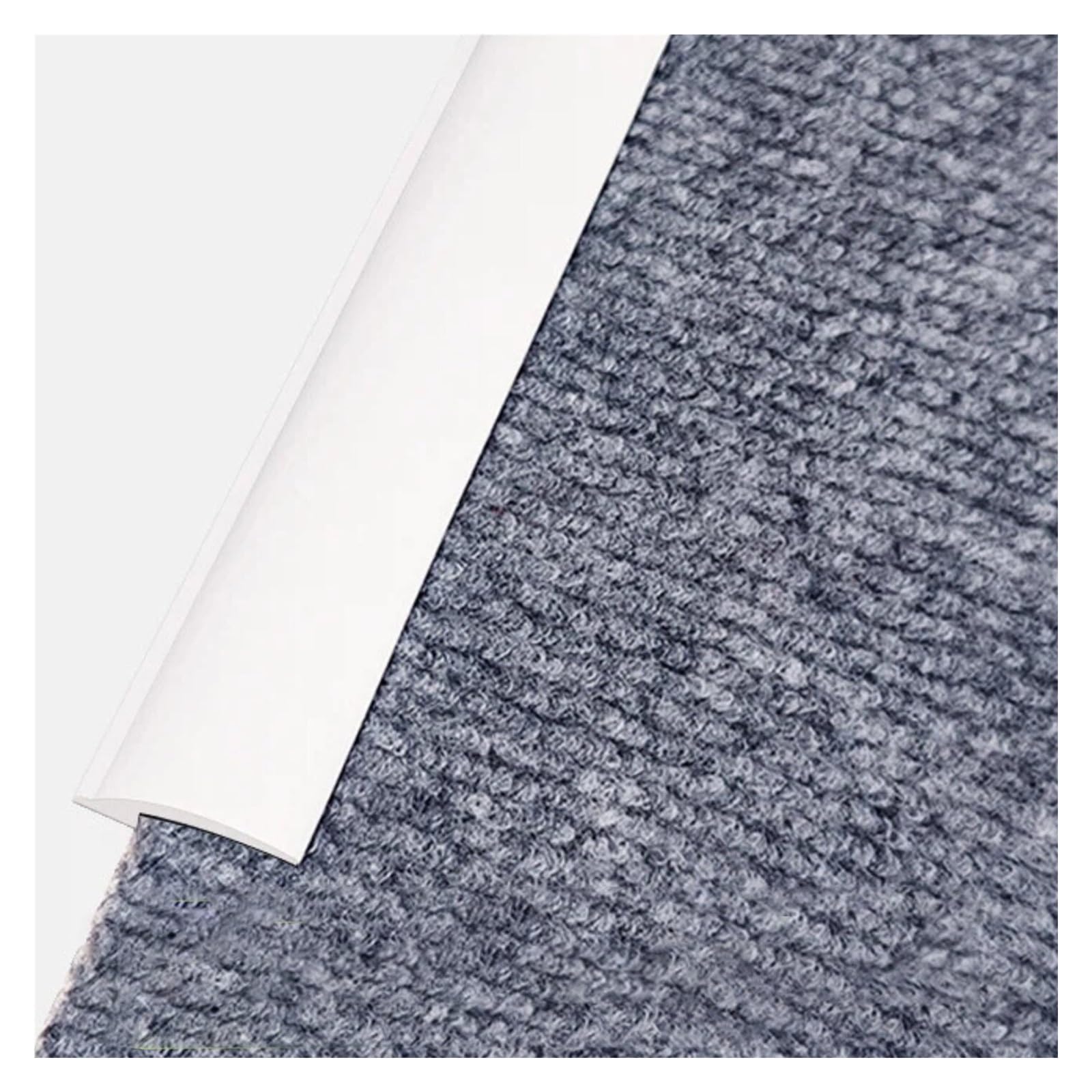 Djphofs White Self Adhesive Carpet To Tile Transition Strip, Cuttable Pvc Floor Divider Strips, Flexible Carpets Edge Trim For Wood Tile Vinyl Flooring(,5M/16Ft)