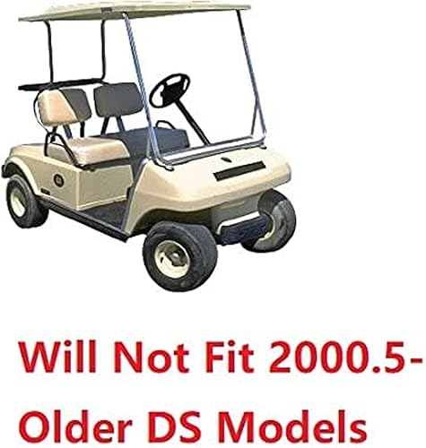 Vista 5 de Huskey - 4 fundas de asiento delantero y trasero para carrito de golf Club Car DS 2000.5+ modelos de gas y eléctricos, panel de inserción plisado