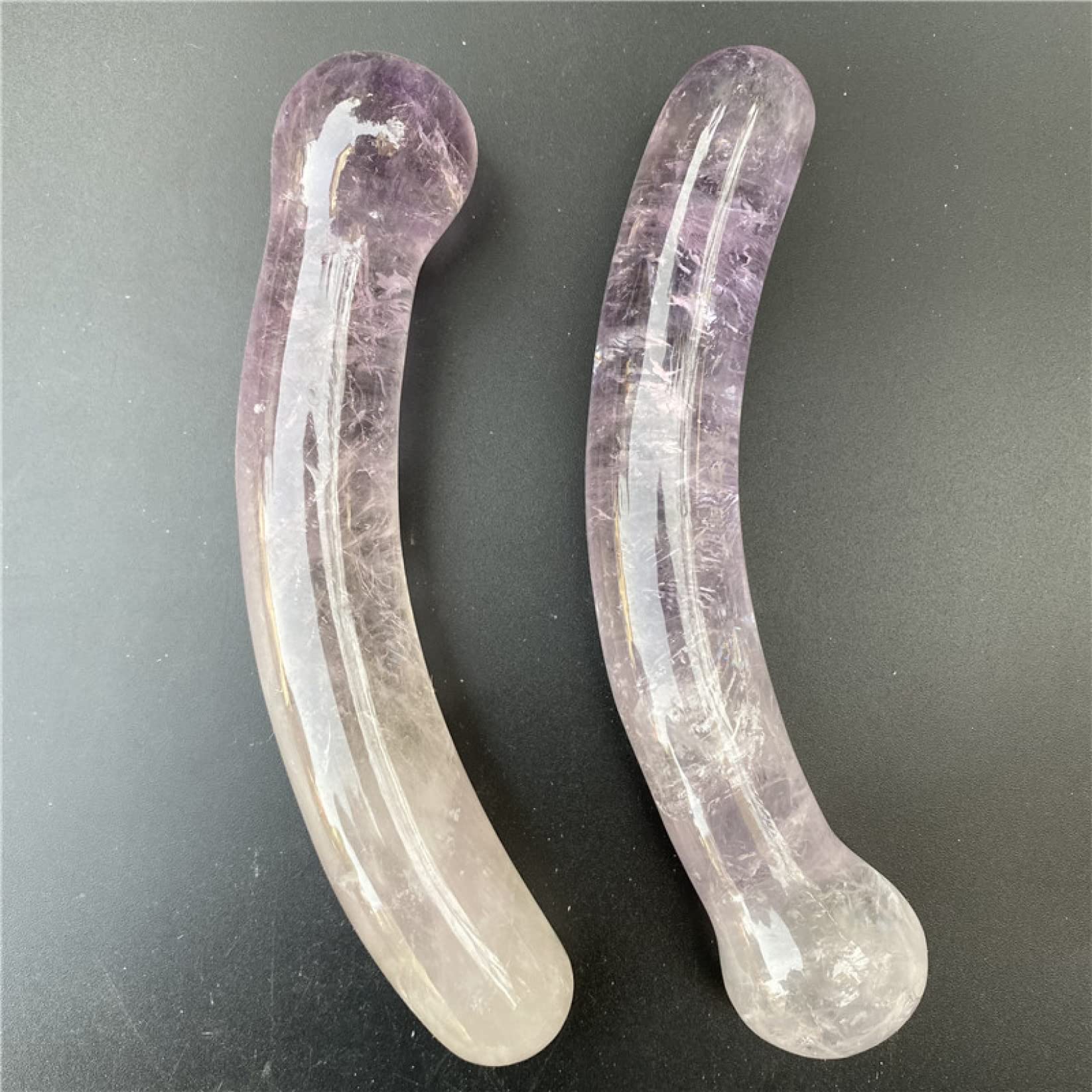 Cristallo Naturale Di Guarigione Della Pietra Di Massaggio Della Pietra Preziosa Ametista Bacchette Di Cristallo Di Quarzo For Agopuntura Bastone Gua Sha Strumento Di Raschiatura Raccolta Domiciliare - Foto 5