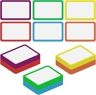 3.5x2.25 Dry Erase Magnets,Colorful Border Labels for Storage and Organization,Easy Wipe Magnetic Racking Tape