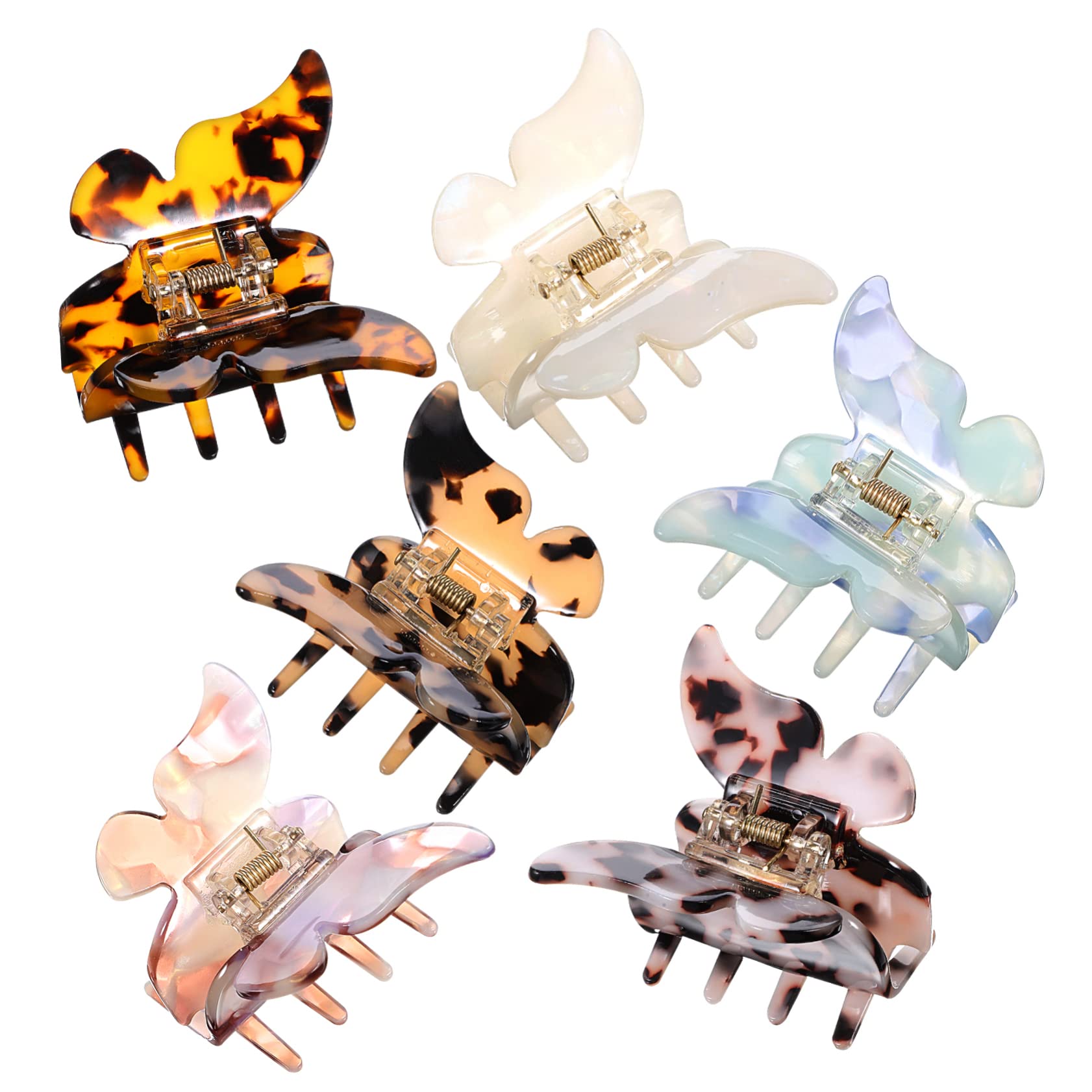 6 pezzi Fermagli per Pz Clip per Donne e Ragazze Vari Colori Eleganti per come Sport e Feste