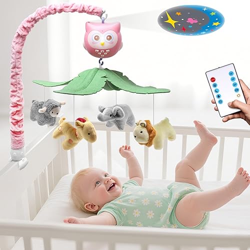 Móvil para cuna de bebé con música y luces para niños, animales móviles musicales para cuna, juguetes para niñas, juguetes colgantes, portátil, Tipo