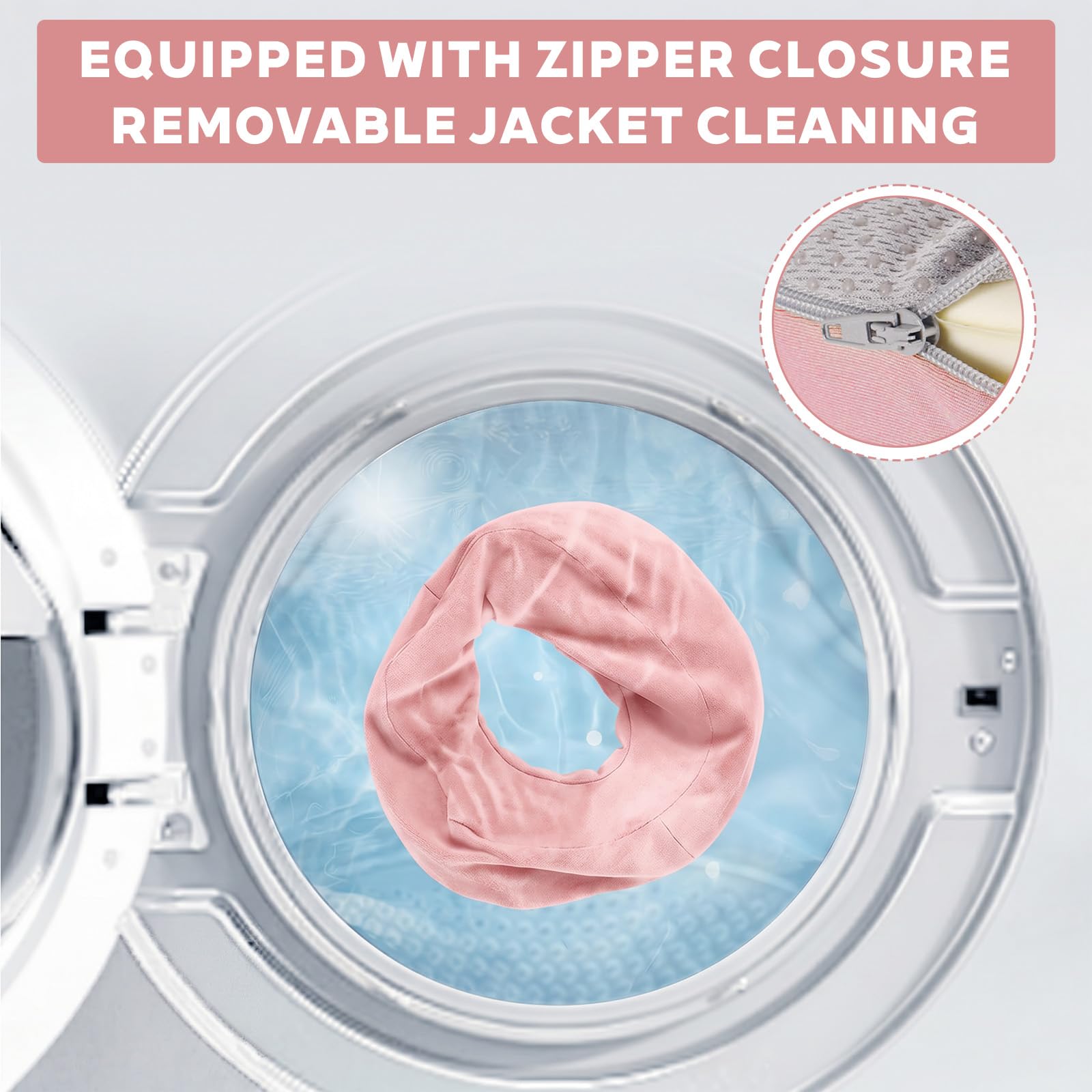 Almohada de Masaje Facial Boca Abajo con Agujero - Reposacabezas en Forma de U con Espuma Viscoelástica - Ideal para Camillas de Masaje, SPA, Salones de Belleza y Uso Doméstico（Rosa）