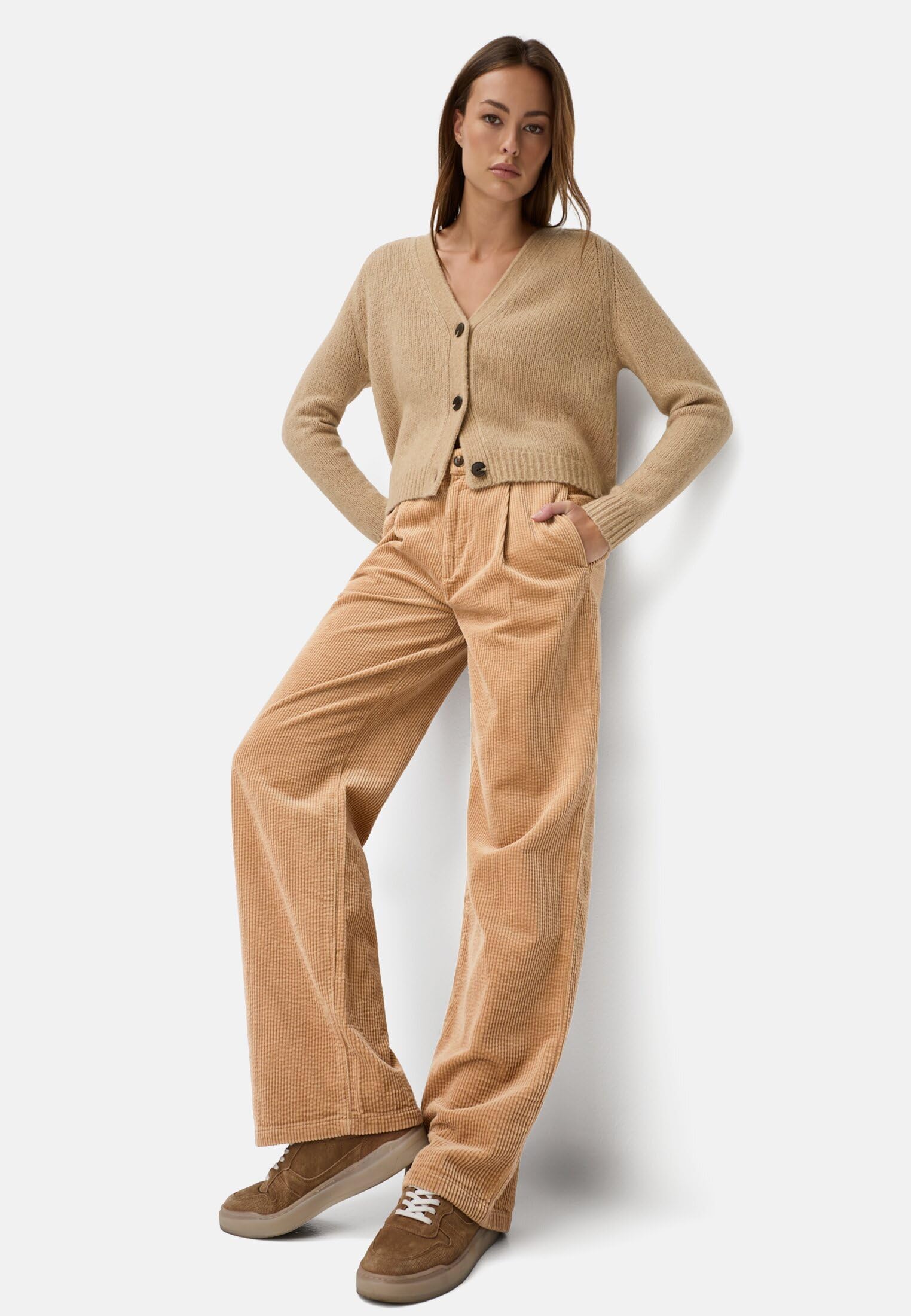 camel active Damen Relaxed Fit Chino Hose aus Baumwolle