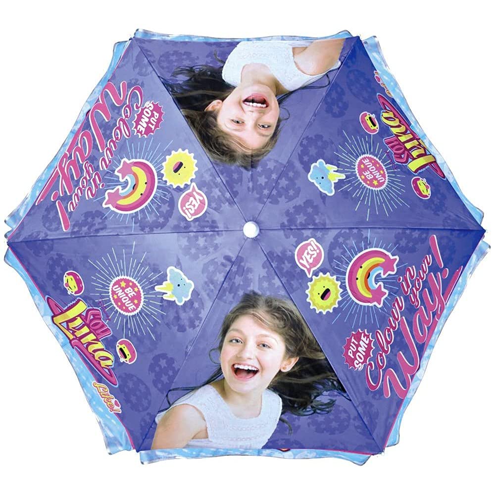 Mediawave Store - Ombrellone SoyLuna per Bambini da spiaggia Parasole per Esterno, Mare, Spiaggia, Giardino Personaggio Cartone Animato Diametro 130 cm, Borsa per il Trasporto