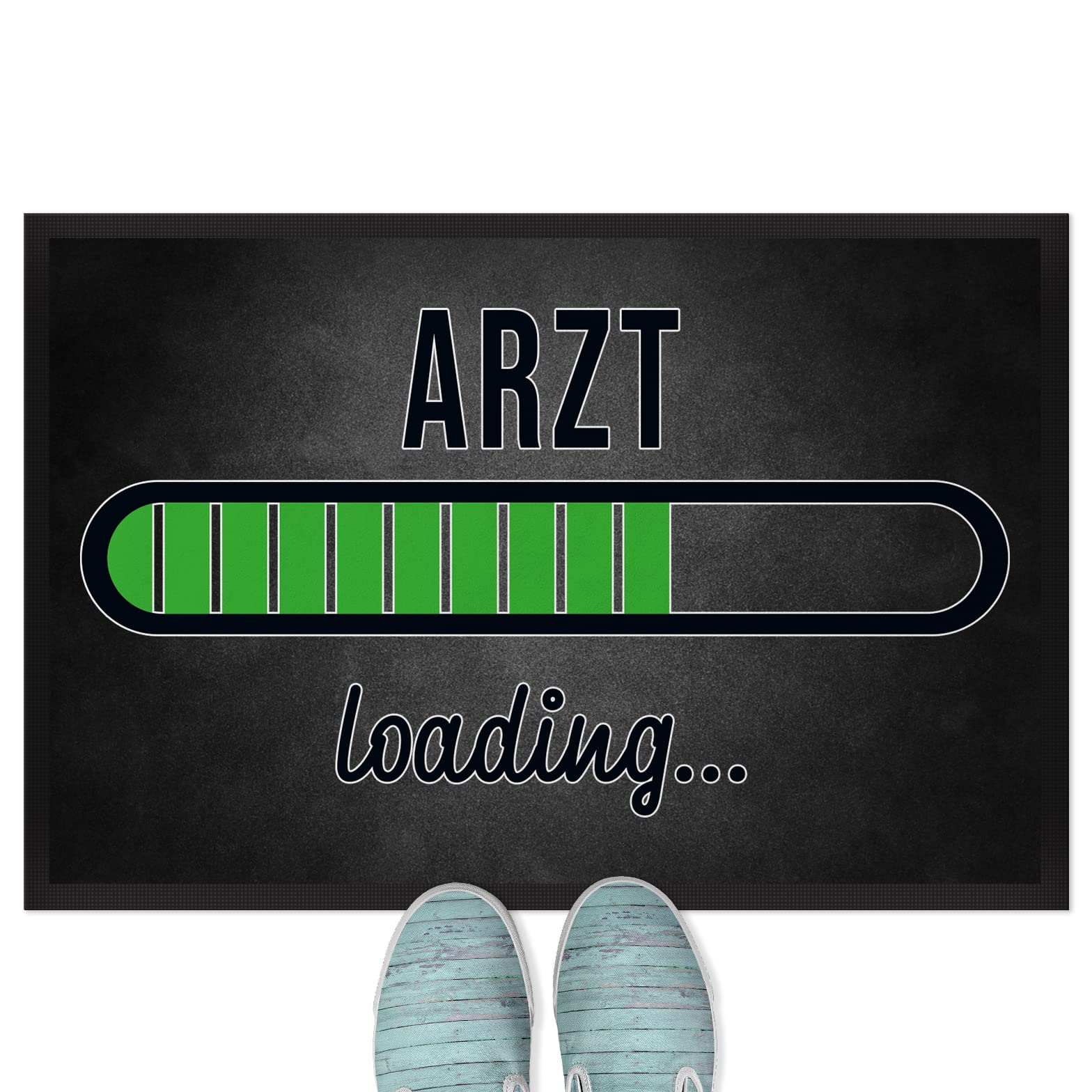 JUNIWORDS Fußmatte, Arzt Loading, 75 x 50 cm, mit Gummirand (1004395)
