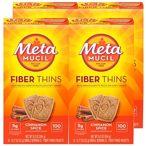 Fiber Thins, Daily Fiber Supplement Snack, Psyllium Husk Powder, 5g