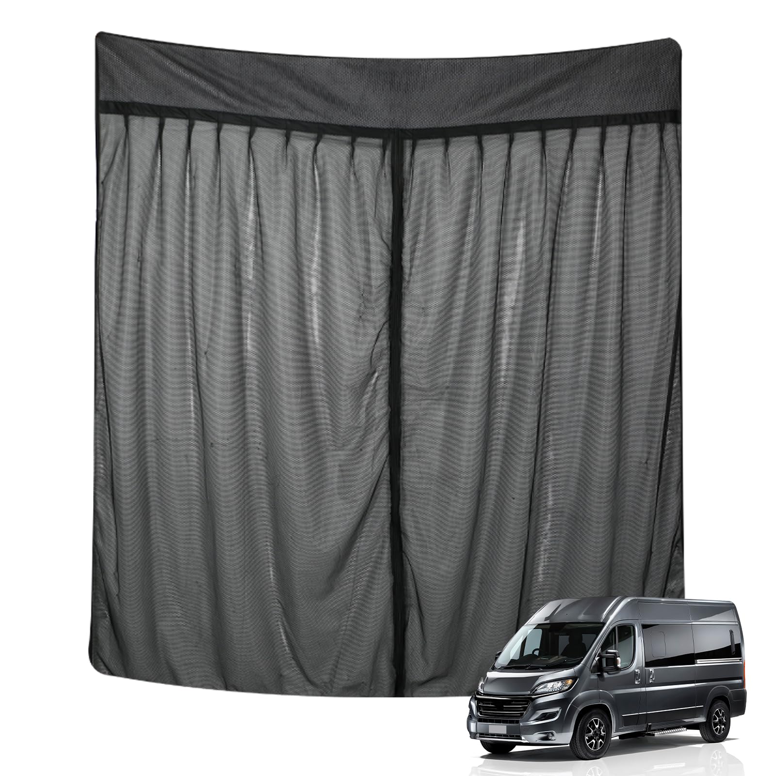 Insektennetz Ersatz für FIAT Ducato/Peugeot Boxer/Citroen Relay 2006-2024 (X250/X290 H2/H3/L2L3L4), Auto Hintertür Heckklappe Insektennetz, Einschichtiges Netz Magnetische Moskitonetze Atmungsaktiv