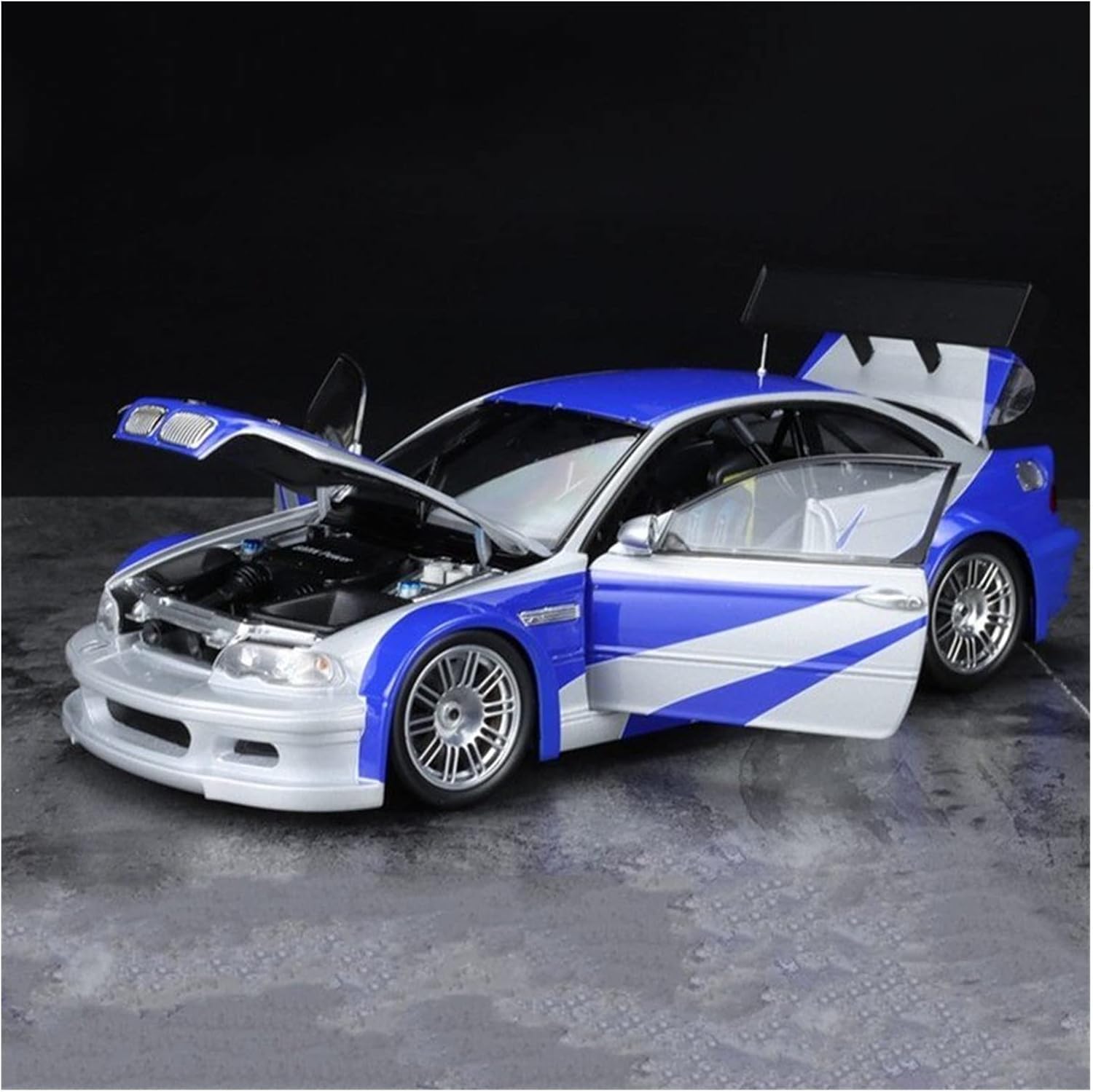 PSJIGVSQ Autos de Juguete para BMW M3 GTR E46, aleación fundida a ...