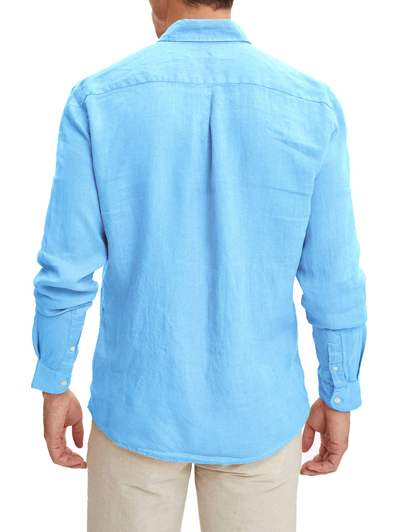 Camicia in Lino Uomo Sartoriale Casual Elegante Primavera Estate Fresca