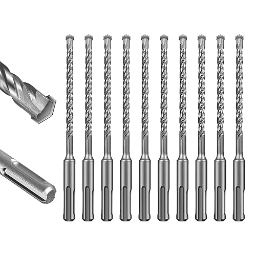 Miniatura 10 de SALI Brocas de martillo rotativo 9/16 x 12 pulgadas, 5 brocas de martillo rotatorio, herramienta de agujero de mampostería para hormigón, piedra,