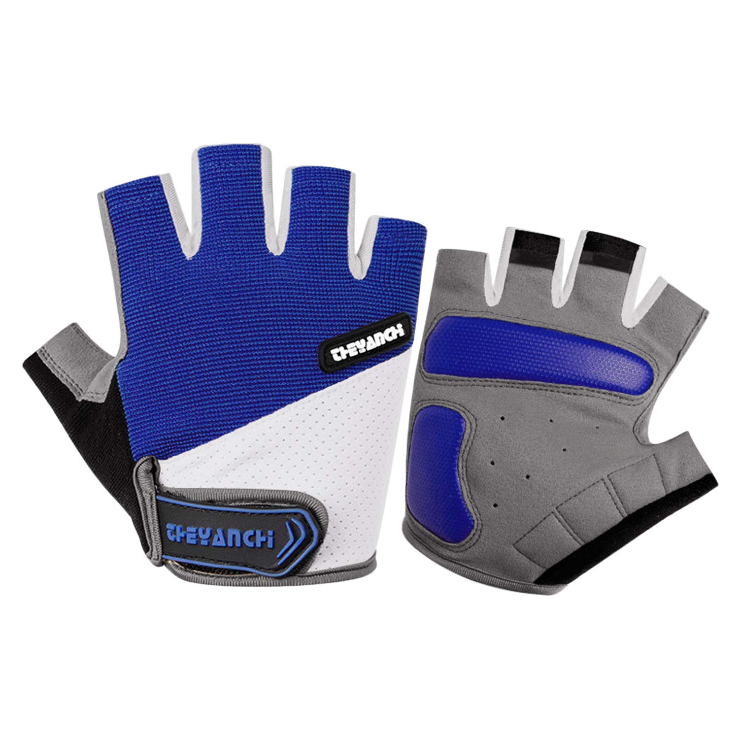 Mens Cycling Gloves Half Finger Biking Glove MTB Road Riding Gloves Bicycle Gloves Shock-Absorbing Anti-Slip Breathable Motorcycle Mountain Bike Gloves Unisex Women Lifting Cycle Gym Workout Gloves