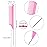 Patelai 30 Pieces Parting Comb for Braids Steel Hair Pin Rat Tail Carbon Fiber Heat Resistant Teasing Combs with Stainless Steel Pintail(Black and Pink)