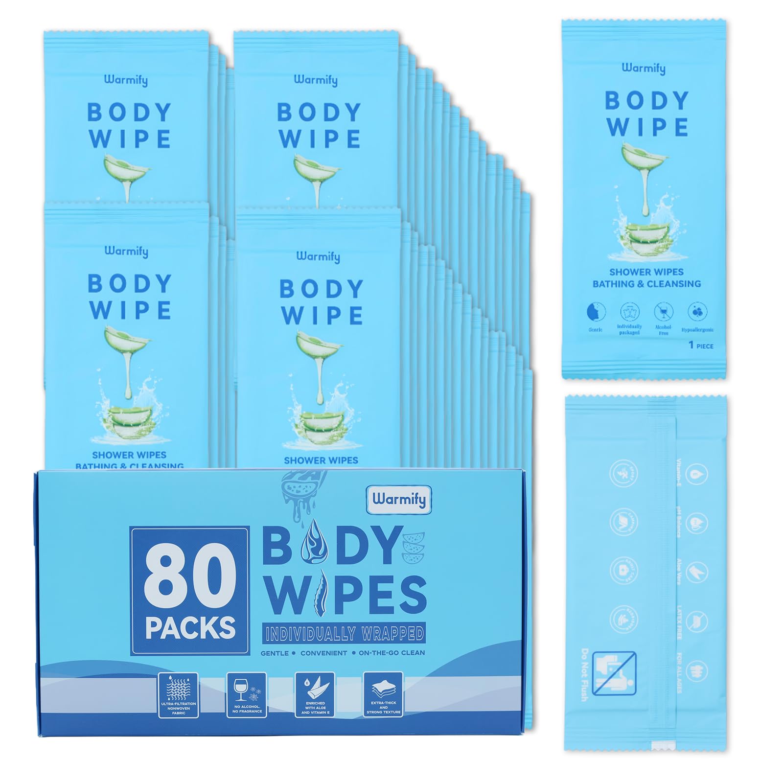 Warmify 80 Pcs Body Wipes