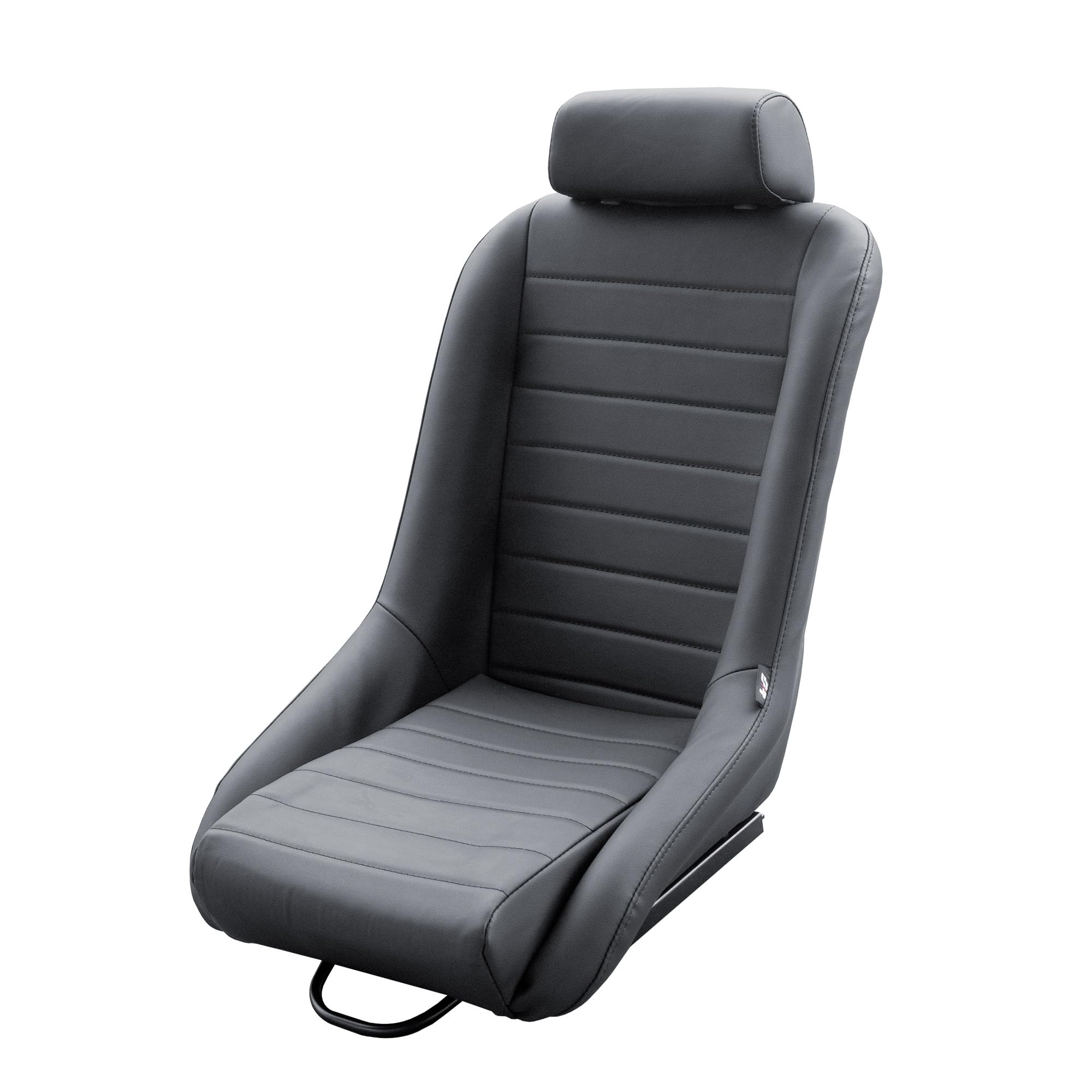 Simoni Racing SRSV Sedile per Auto Vintage, Sedile Sportivo Classic, in Eco-Pelle, Nero, Schienale e Poggiatesta Fisso