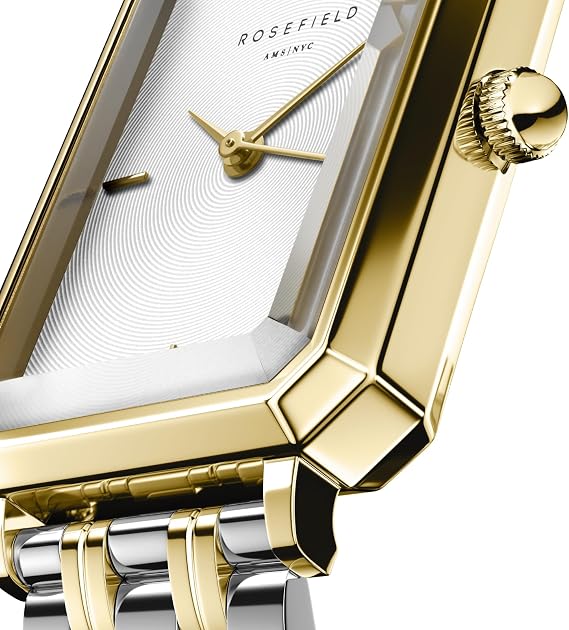 Rosefield Octagon XS Black Gold with Black Dial and 19.5x24 mm Gold Case OBGSG-O61 Stainless Steel