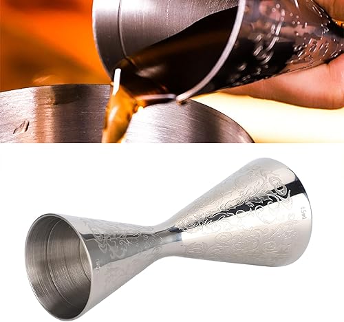 Miniatura 4 de Máquina de plantilla de cóctel doble de una pieza de acero inoxidable 304, grabada con gradiente de vino medido, taza de onzas, vaso de medición,