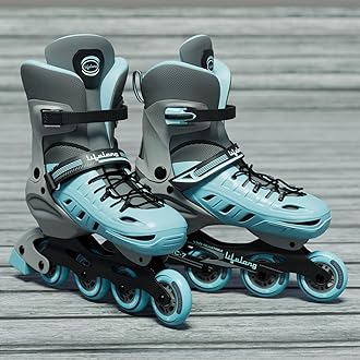 Lifelong Skating Shoes- Roller Skate Shoes-4 Wheels Inline Skates-Skating Shoes for Boys&Girls-Skate Scooter-Liner Skates-Roller Shoes-1 Pair of Skates, Medium Euro Shoe Size 35-38,Blue