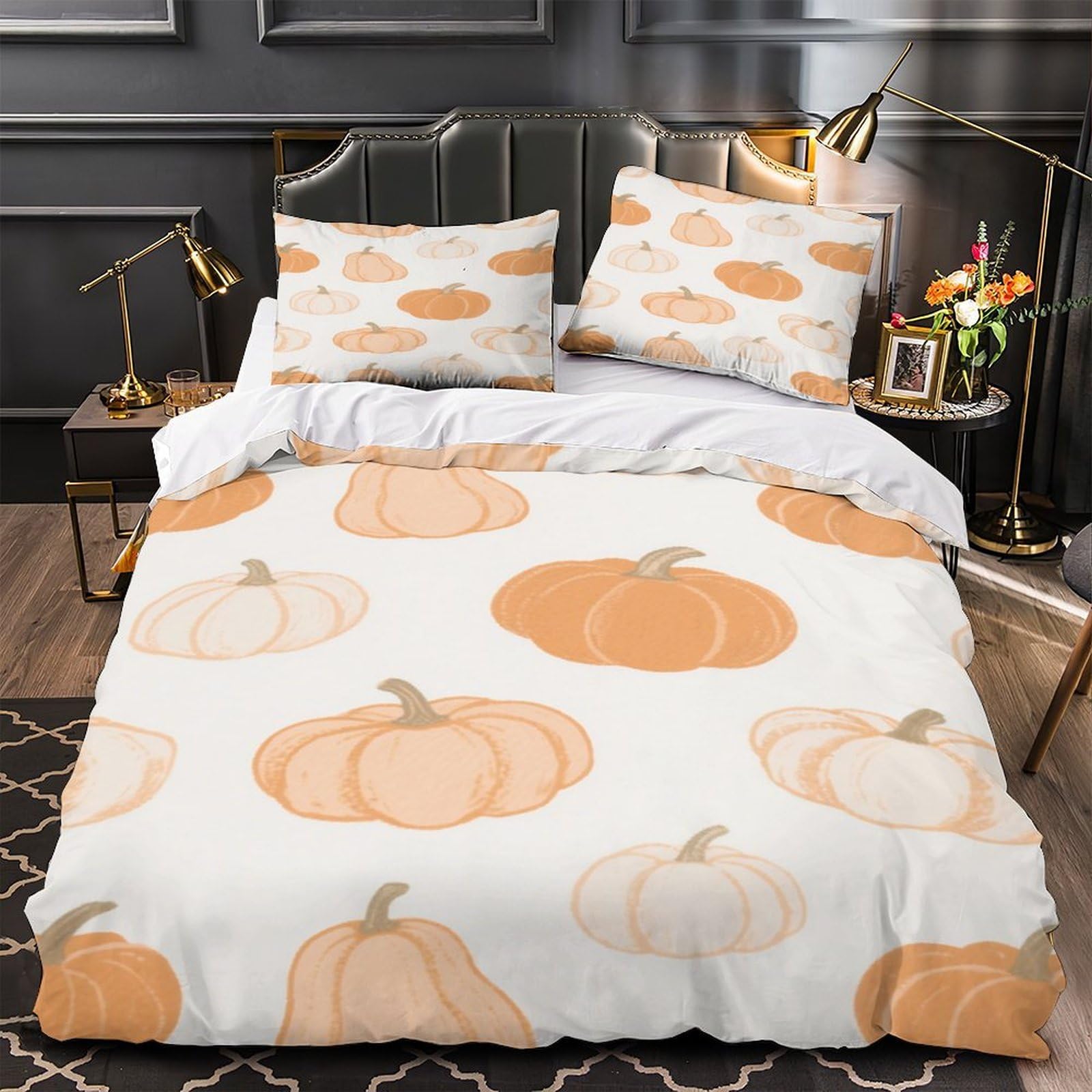 Parure de lit macareux 3D en microfibre super douce pour lit super king de taille 260x220 cm