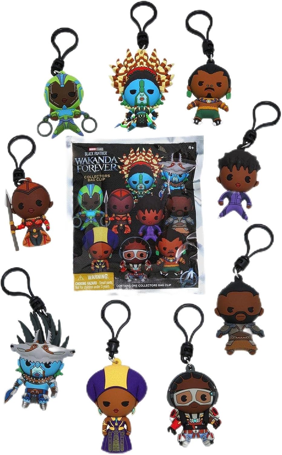 BoxLunch Marvel Black Panther: Wakanda Forever Blind Bag Figural Bag Clip