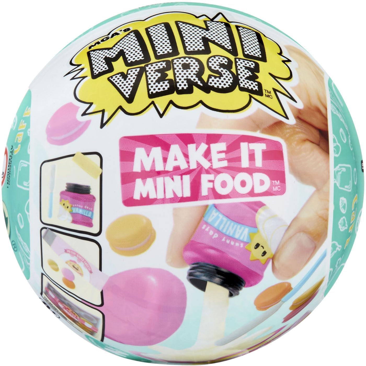 Make It Mini Food Cafe Series 2 - DIY Resin Play in Blind Ball Packaging - Unbox Surprise Ingredients & Kitchen Accessories - Great for Kids and Collectors Aged 8+