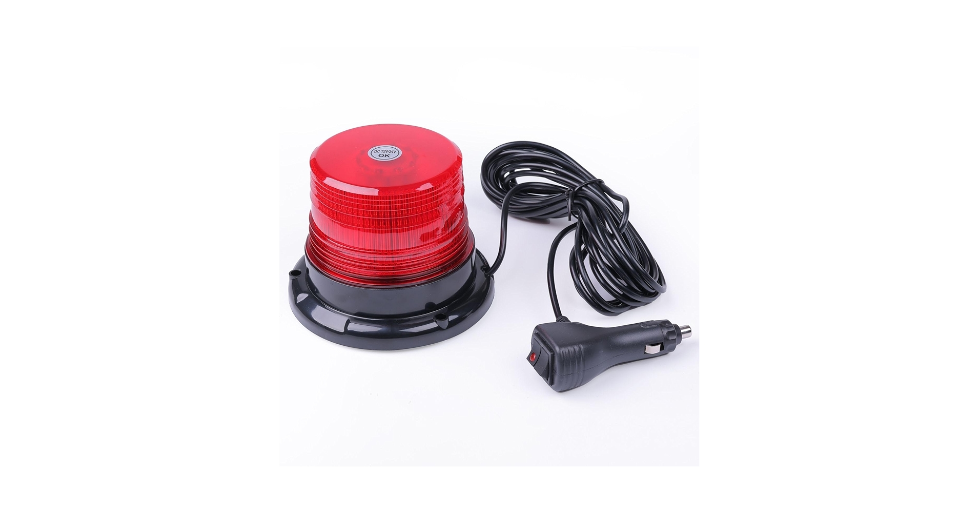 Amazon.co.jp: 回転灯12V 24V 赤 LED 車用 シガーソケット 20W