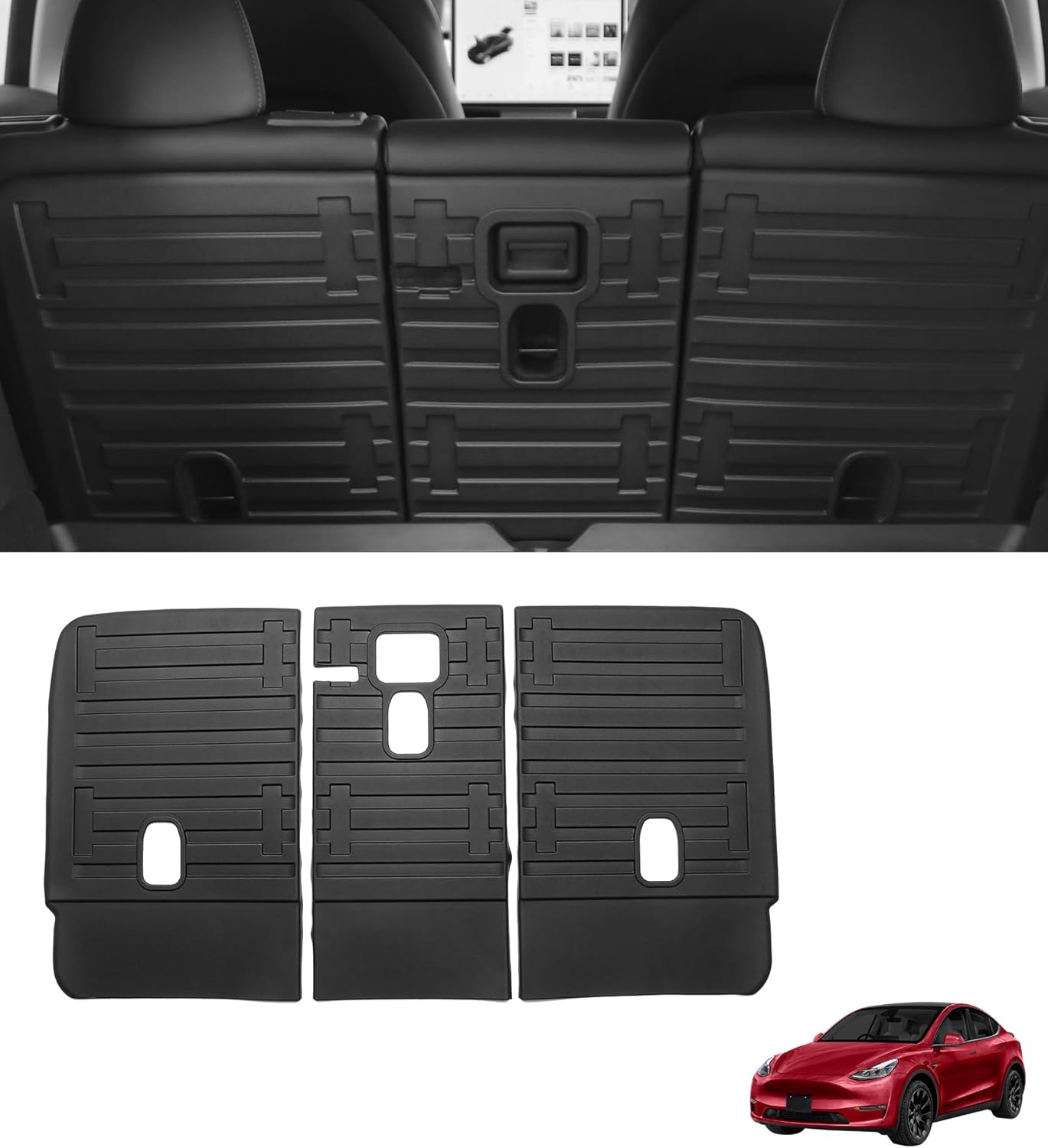 PM Auto Rear Seat Back Cover for 2021-2025 Tesla Model Y 5 & 7 Seater, Seat Back Protector, All-Weather Interior Protection, Model Y Accessories