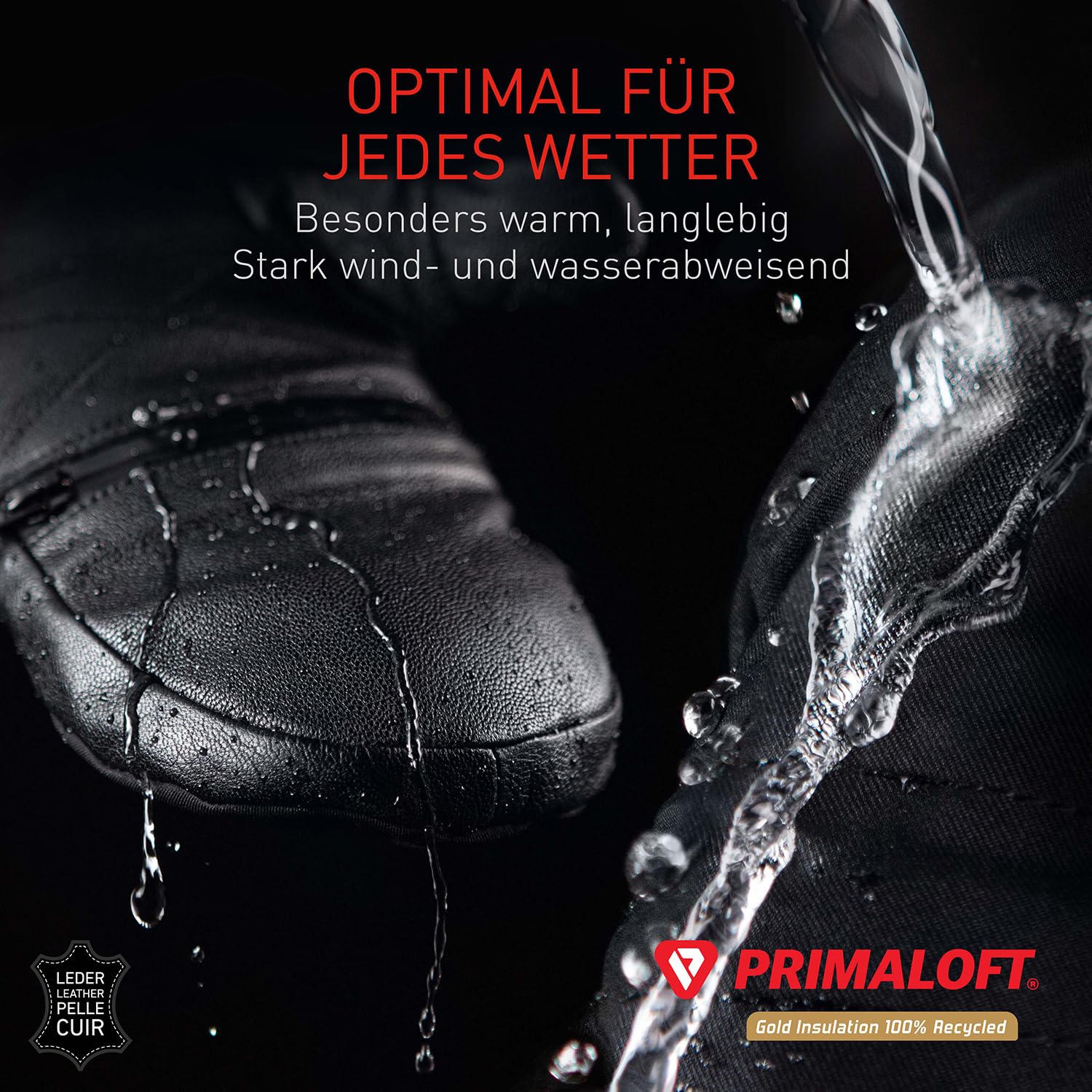 THE HEAT COMPANY - Heat 3 SMART – Die Handschuh Innovation – Handschuhe & Fäustlinge in Einem: Fäustling einfach umklappen - Handschuh Herren Winter & Damen, Skihandschuh, Wintersport, schwarz