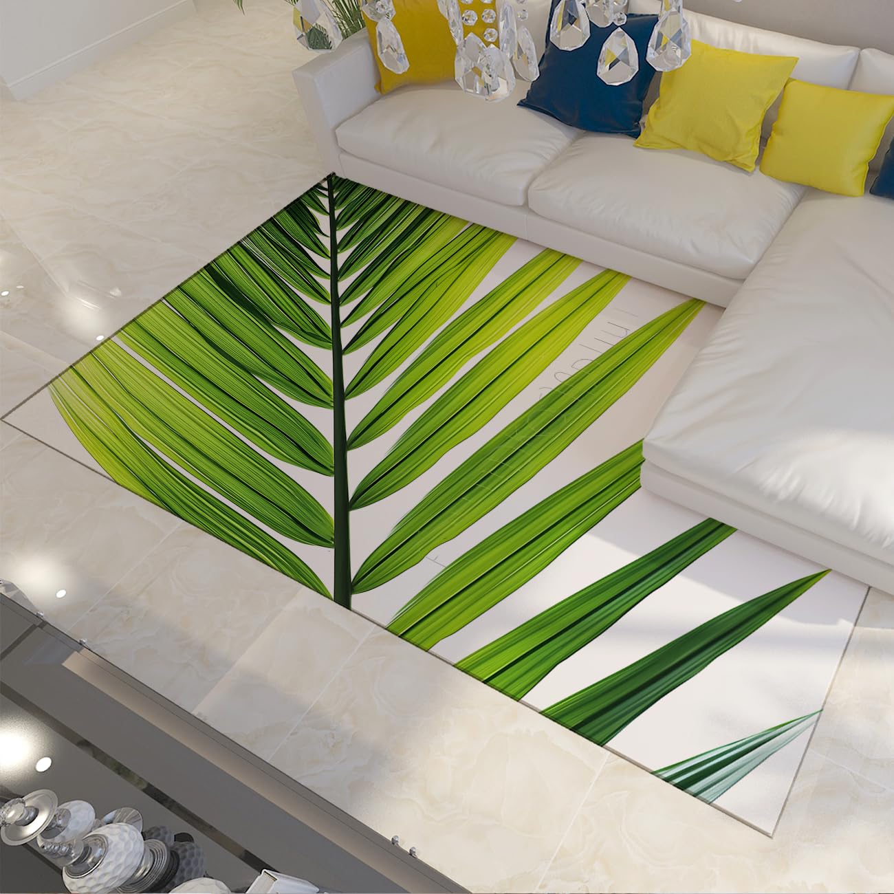 Tapis de salon Dahlia Rose 80x150cm floral moderne lavable