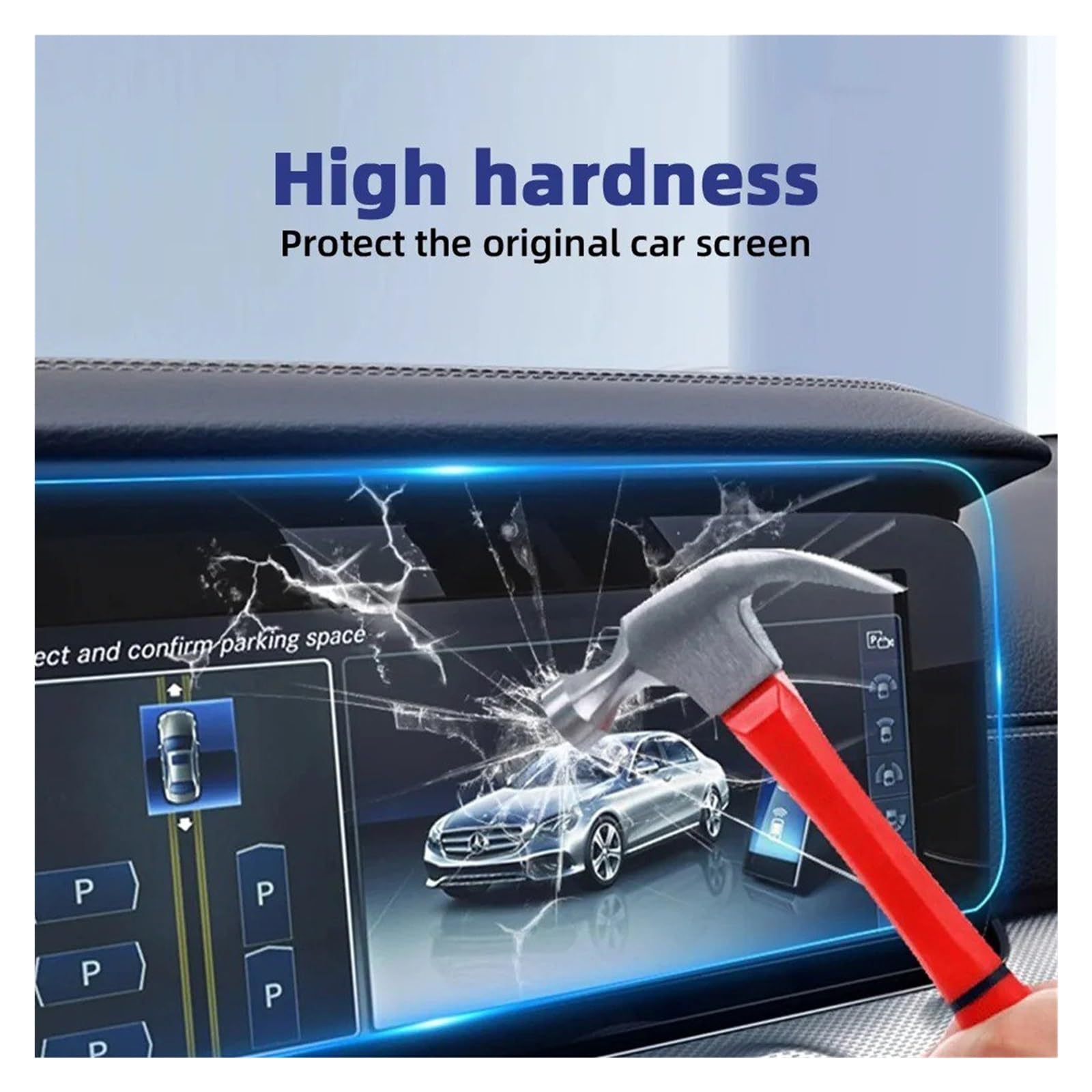 Protector de Pantalla para navegador de Coche Territory 2023-2025, Protector de Pantalla de Cristal Templado HD Integrado, Protector de Pantalla para salpicadero.