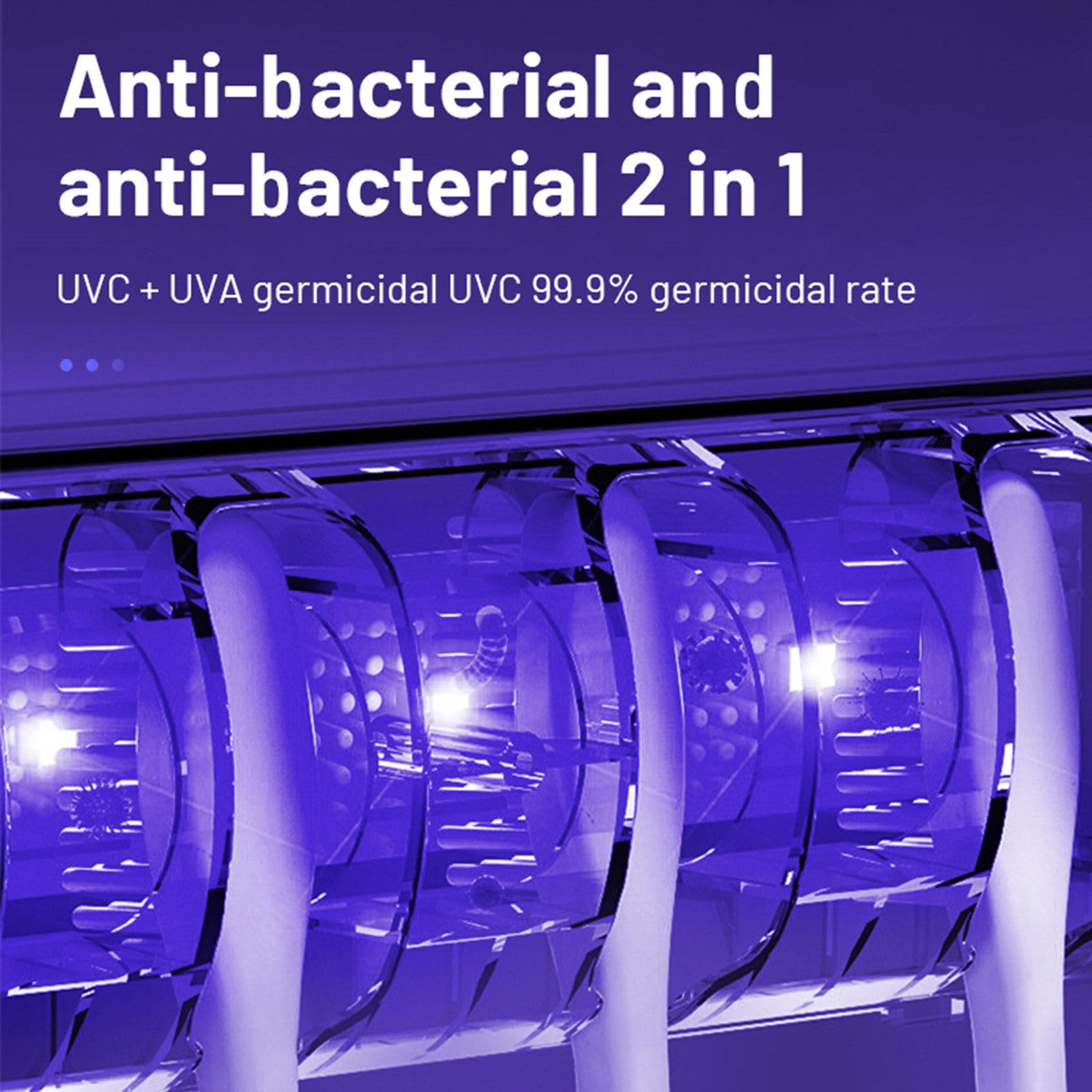 Esterilizador de Cepillo de Dientes Inteligente, Soporte para Cepillo de Dientes montado en la Pared, esterilización UV por inducción automática, Accesorios de baño