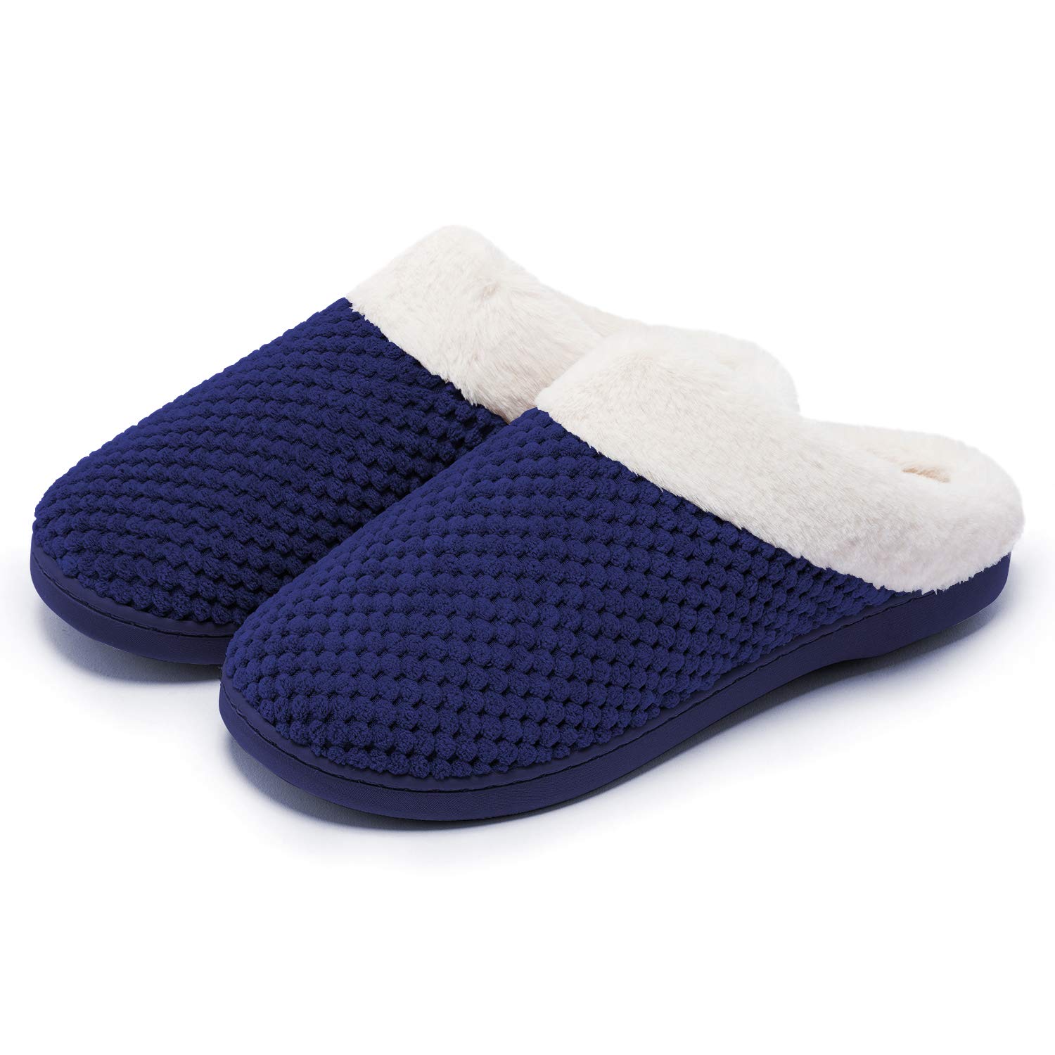 Kuako Inverno Pantofole Donna Peluche Ciabatte Caldo Comode Scarpe da Casa Antiscivolo Memoria Schiuma Pantofole Interno Esterno