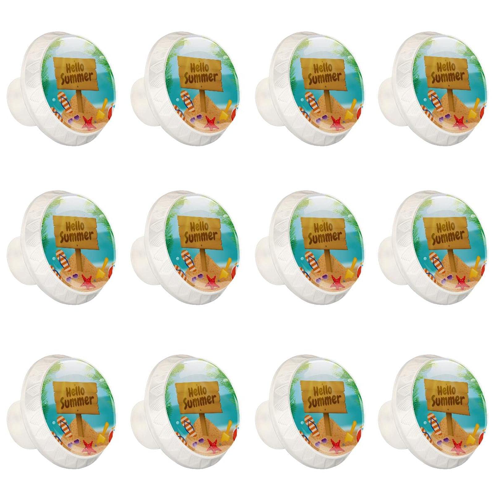 Boutons de cuisine ronds pour relooker une commode d'entrée plage 12 pcs