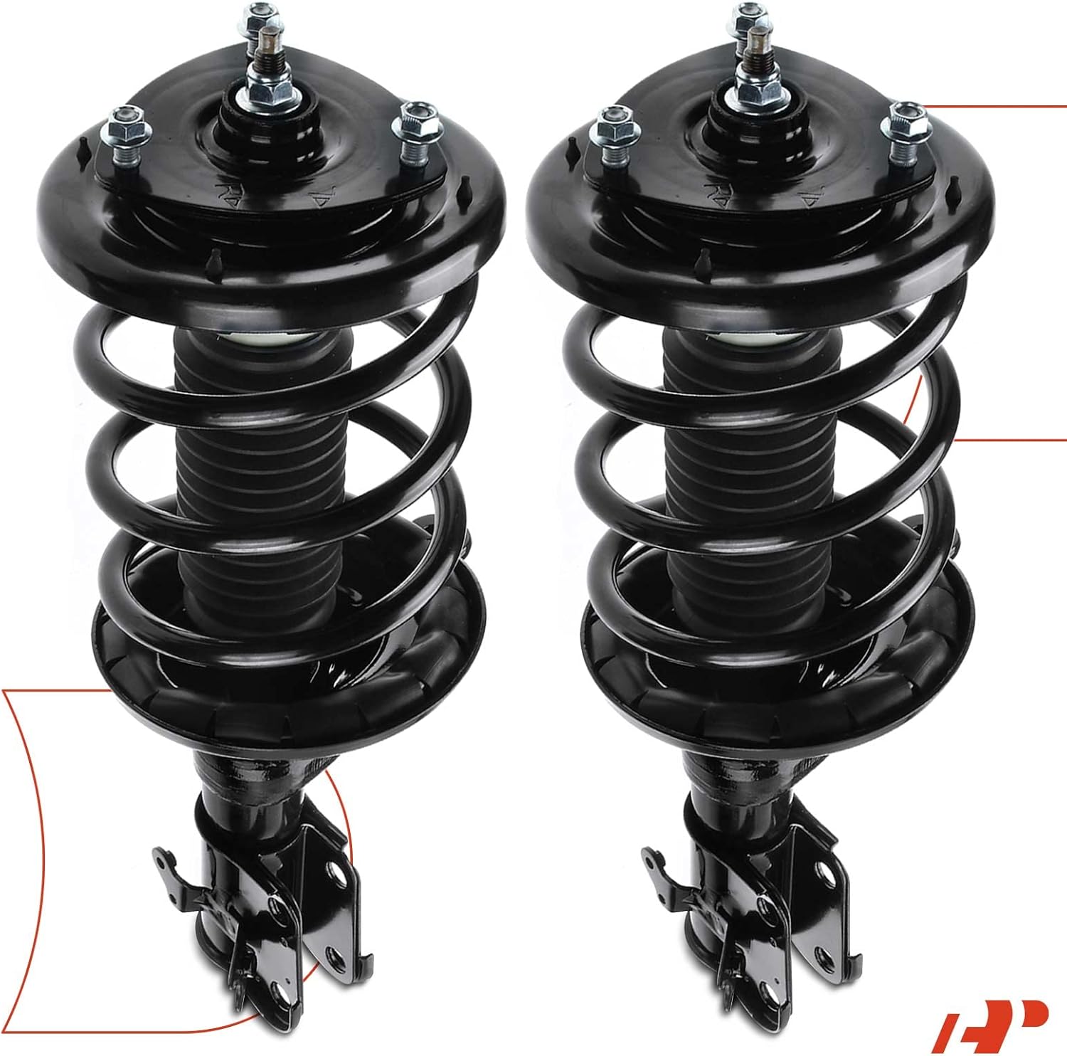 A-Premium Front Struts Compatible with Honda Civic [1.7L] 2003 2004 2005-2x Replacement Suspension Complete Strut Assembly Shock with Coil Spring