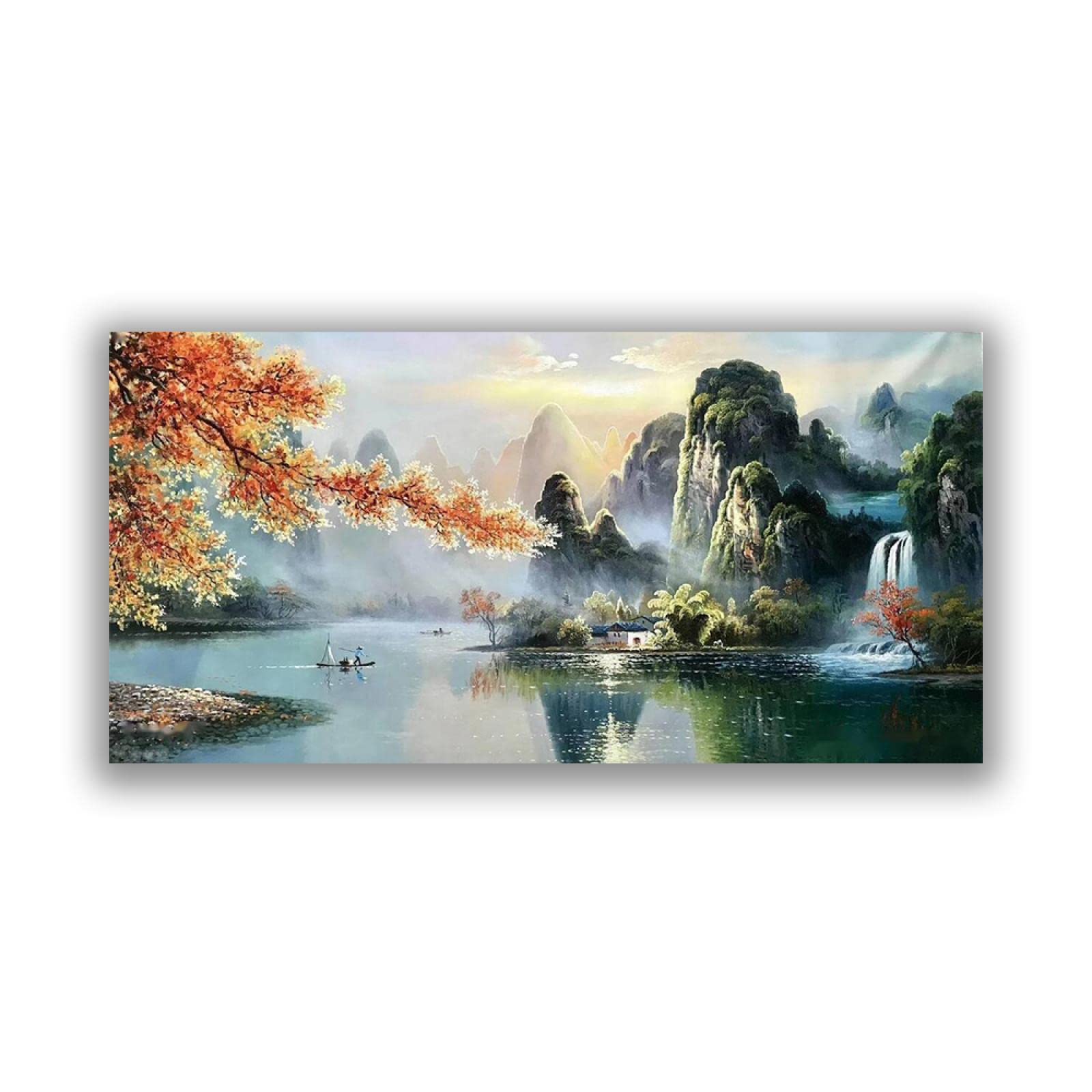 キャンバス絵画風景滝アート写真 20x40cm(8x16in)フレームレス キャンバス絵画風景滝アート写真 20x40cm(8x16in)フレームレス