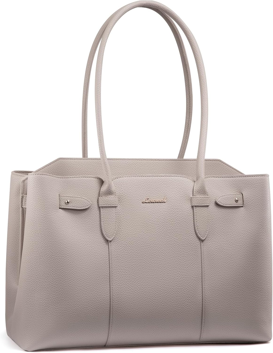 LOVEVOOK Laptop Tote Bag for Women, 15.6 Inch Waterproof Leather Computer Work Purse with Zipper for Teacher & Travel