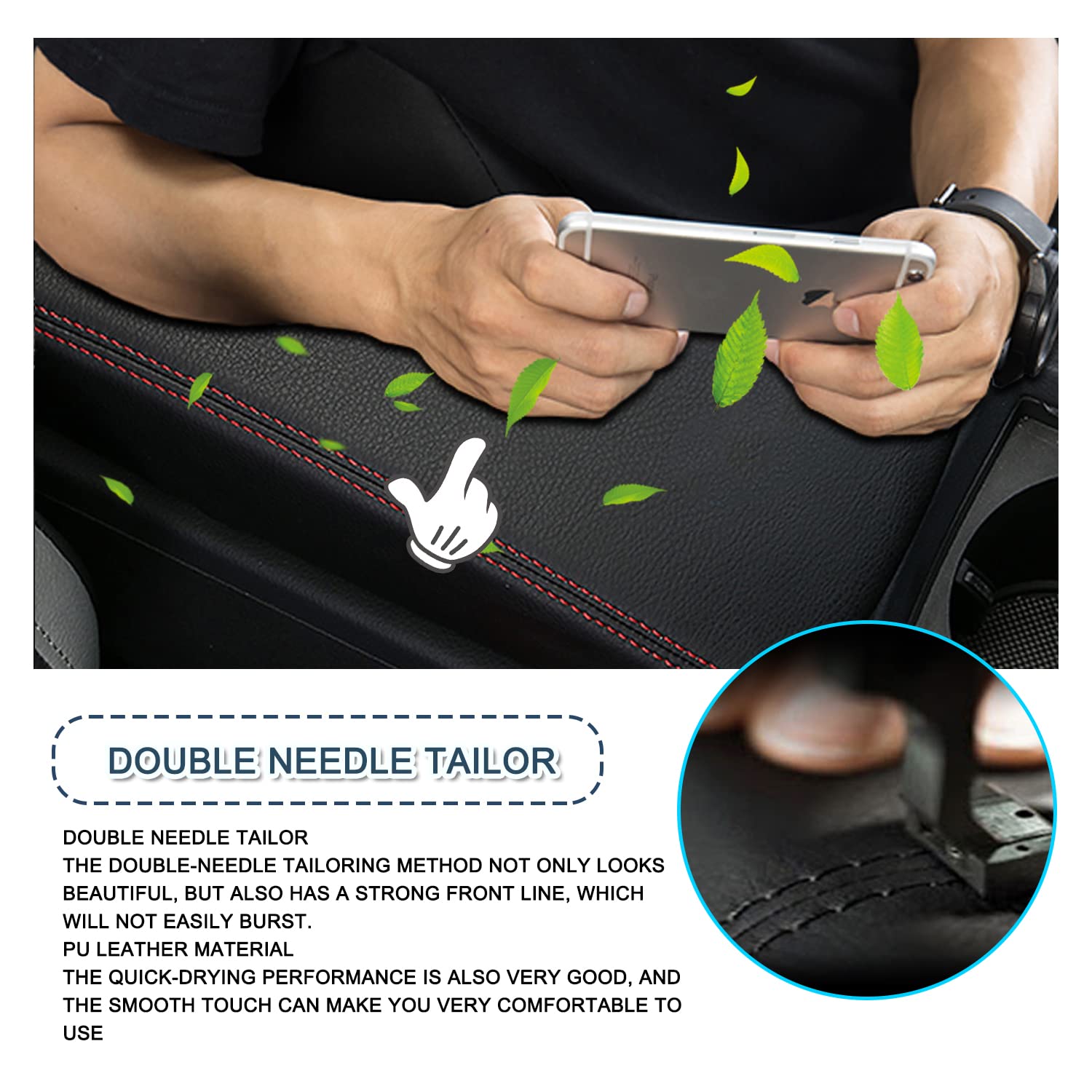 Ruiya Compatibile con Audi Q3 F3 2019-2025 2026 Copri Bracciolo, Copertura per Bracciolo Copribraccioli Audi Q3 Centrale Bracciolo Copertura Protezion Bracciolo Protezione Audi Q3 Accessori