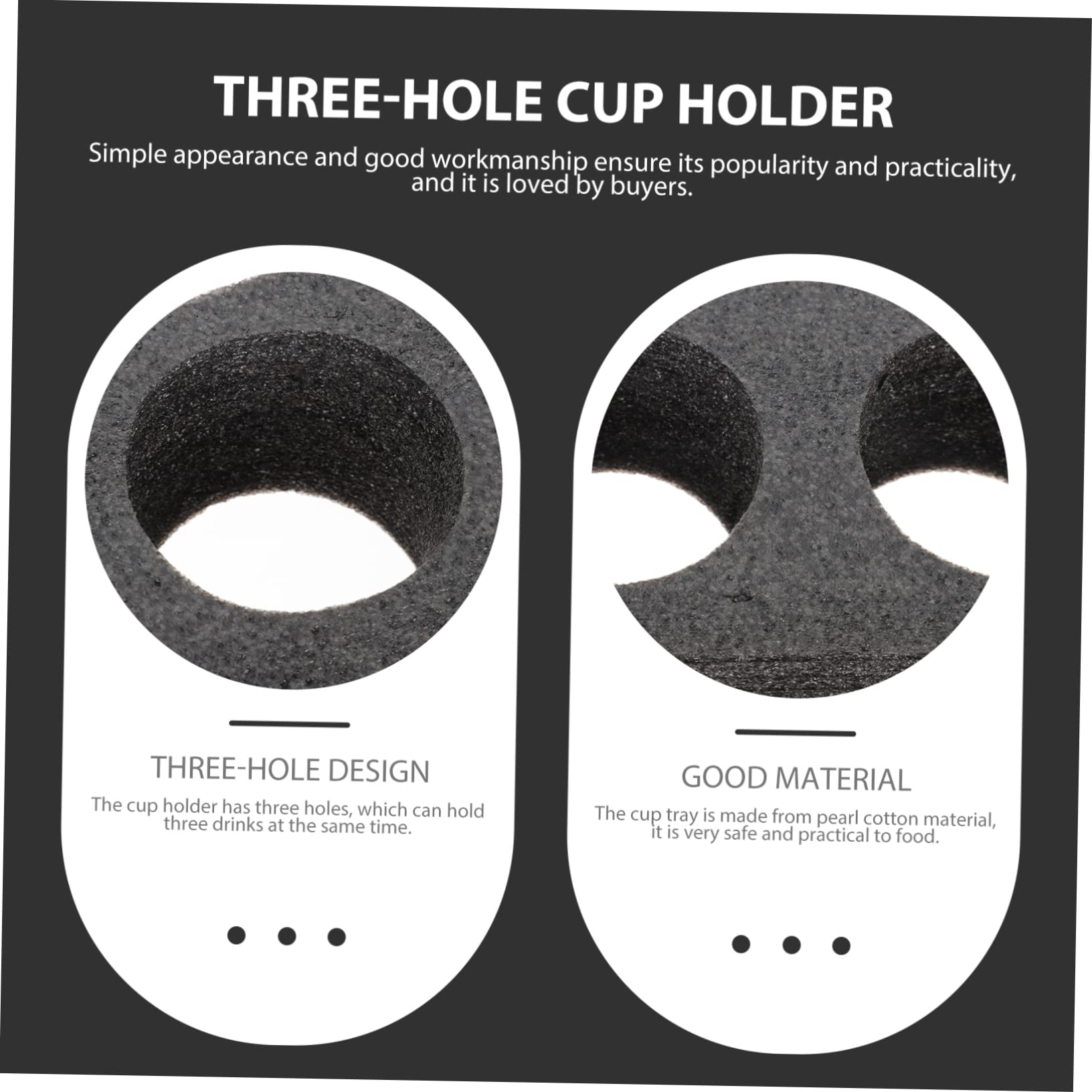 Vassoio Picnic Ufficio Yardwe Portabicchieri Da Asporto Portatile In Cotone Perlato, Vassoio Porta Tazze Da Caffè E Bevande, Accessorio Comodo Per Ufficio, Picnic E Ristorante, Set 2 Pezzi (4 Fori 8 Fori