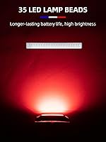 Vista 4 de ROCKBROS Luz trasera de bicicleta USB recargable LED luz trasera de bicicleta 6 modos IPX4 luz trasera de bicicleta para conducción nocturna